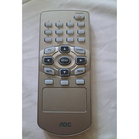 AOC Remote Control 098GR7GW3CCACT Silver TV PC OEM Genuine Original Nos - Picture 1 of 2